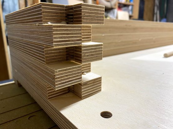 Opposing Castellated Jointing In Birch