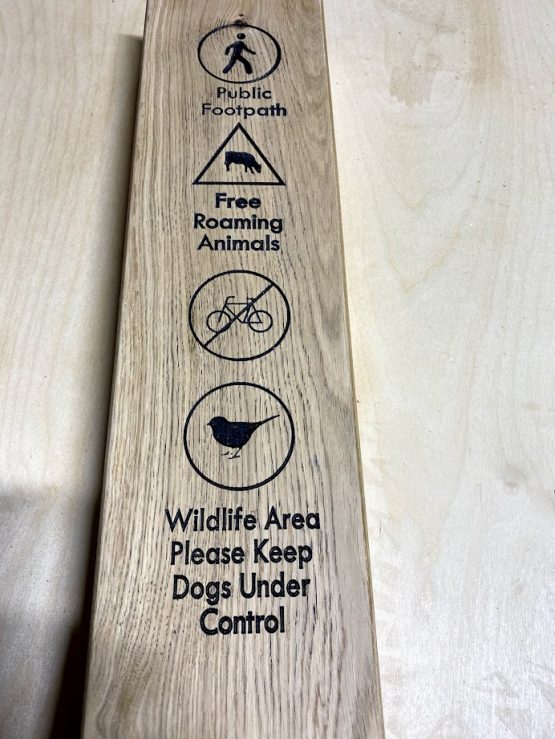 Engraved, Sealed & Painted Oak Posts