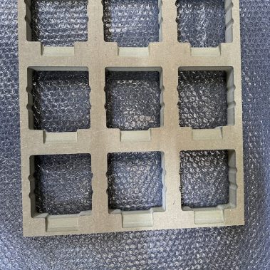 MDF product packaging inlays